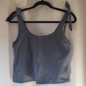 Kortni Jeane Blue Tank Tie Top XL